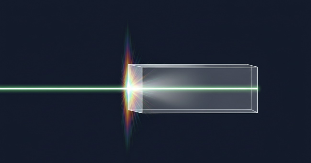A dual-wavelength anti-reflection coating on a nonlinear crystal surface, minimizing reflection losses at both the pump and harmonic wavelengths.